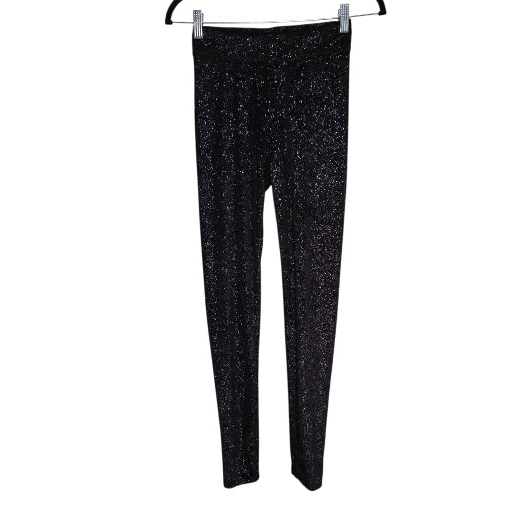 Victorias Secret Pink Sparkly Black Leggings